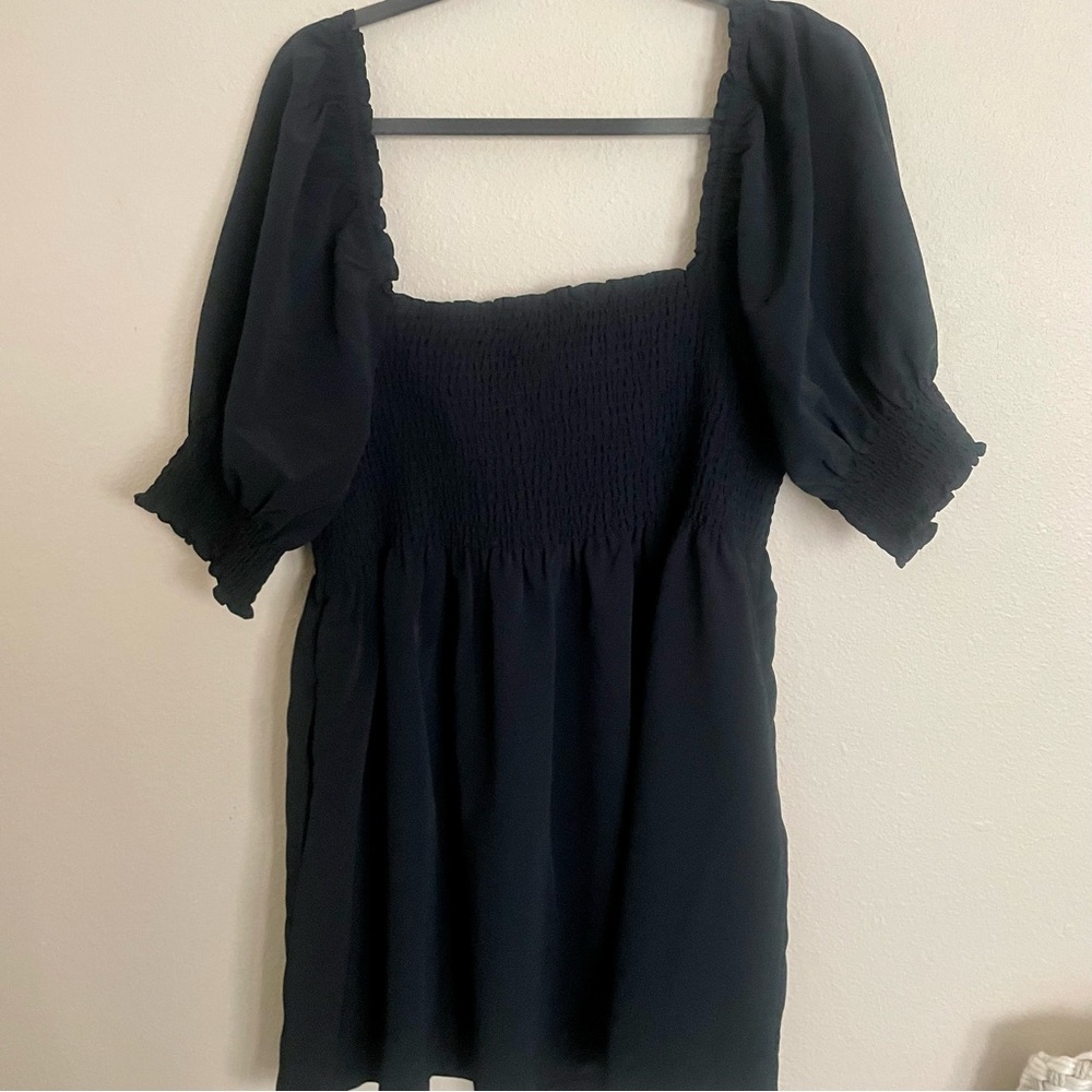 Hill House Athena Nap Dress in Black Crepe - Picture 12 of 12